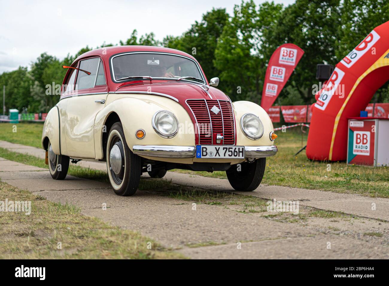 PAAREN IM GLIEN, GERMANY - JUNE 08, 2019: Compact car IFA F9, 1957. Die Oldtimer Show 2019. Stock Photo