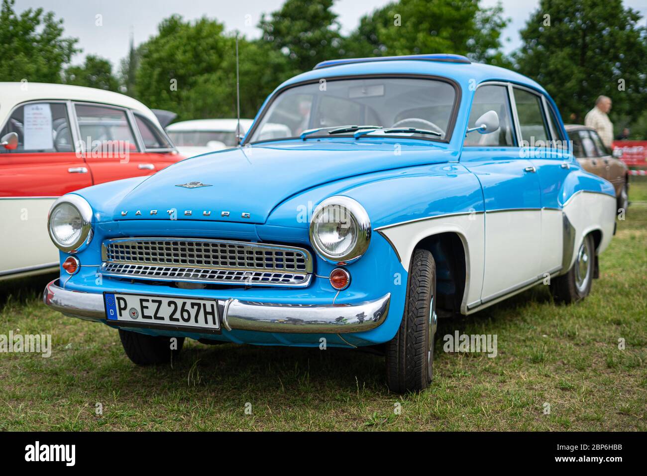 PAAREN IM GLIEN, GERMANY - JUNE 08, 2019: Compact car Wartburg 311, (1955â€“1965). Die Oldtimer Show 2019. Stock Photo