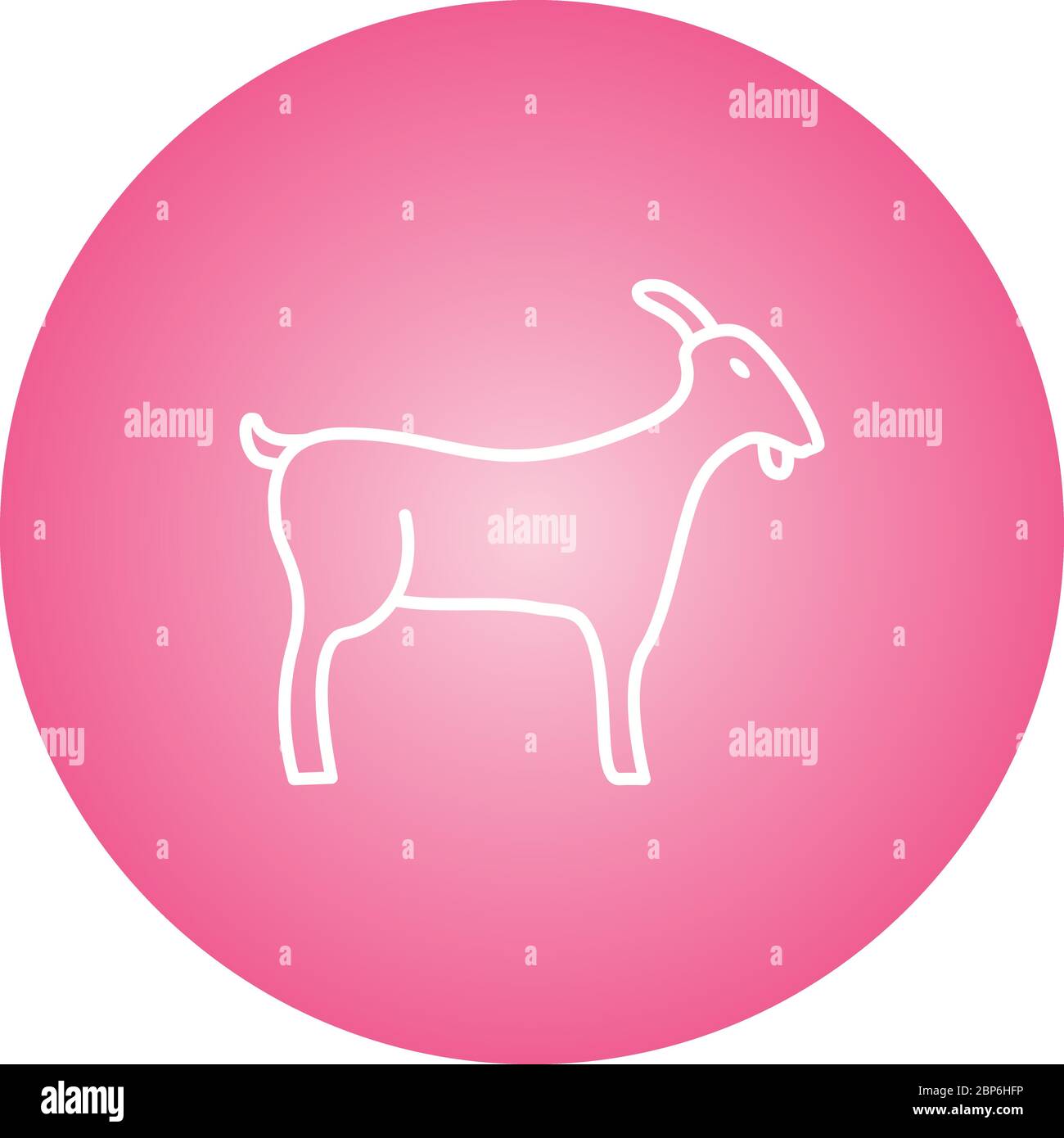 Beautiful Goat Line Vector Icon Stock Vector Image & Art - Alamy
