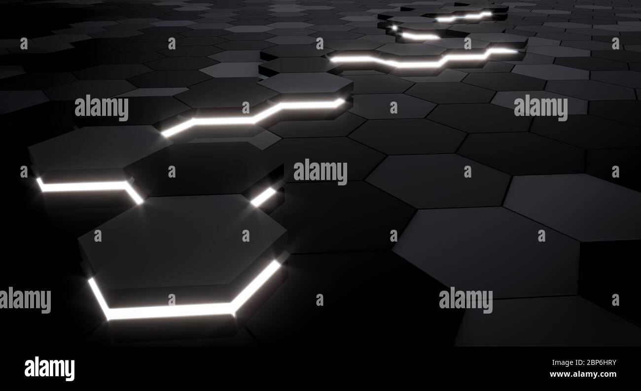 minimalist background with black shades and hexagonal geometric shapes