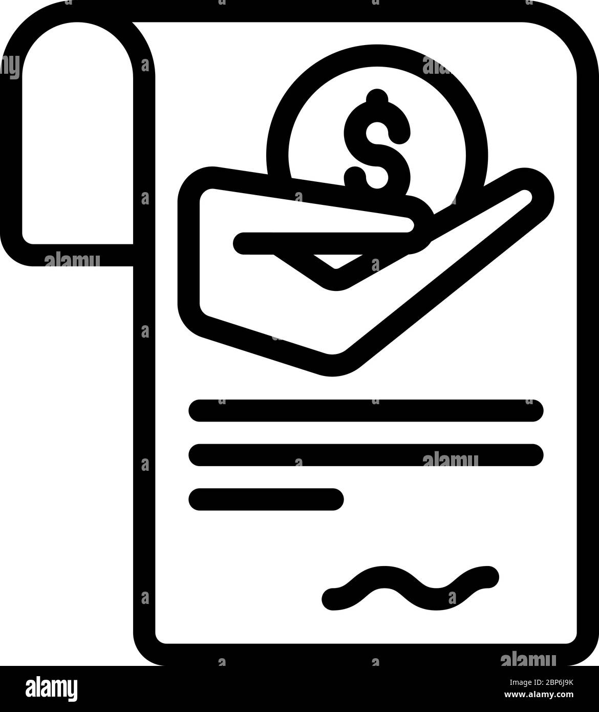 Sign loan contract icon Stock Vector