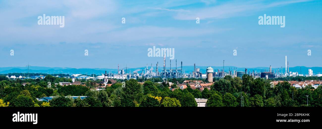 BASF Chemical Company Ludwigshafen main plant seen from Frankenthal