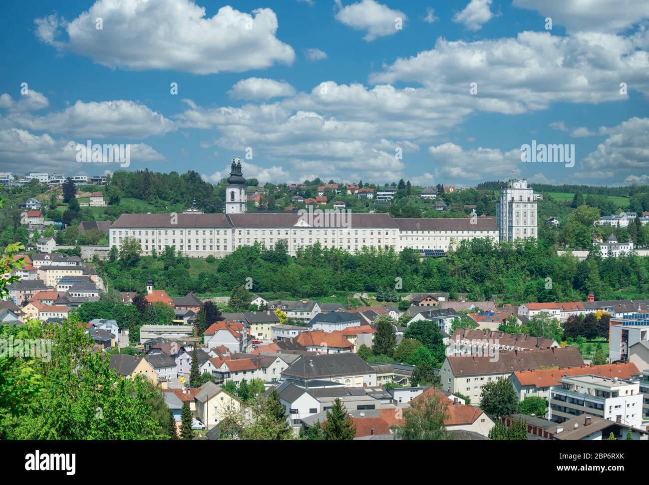 Aerial view famous benedictine monastery hi-res stock photography and ...