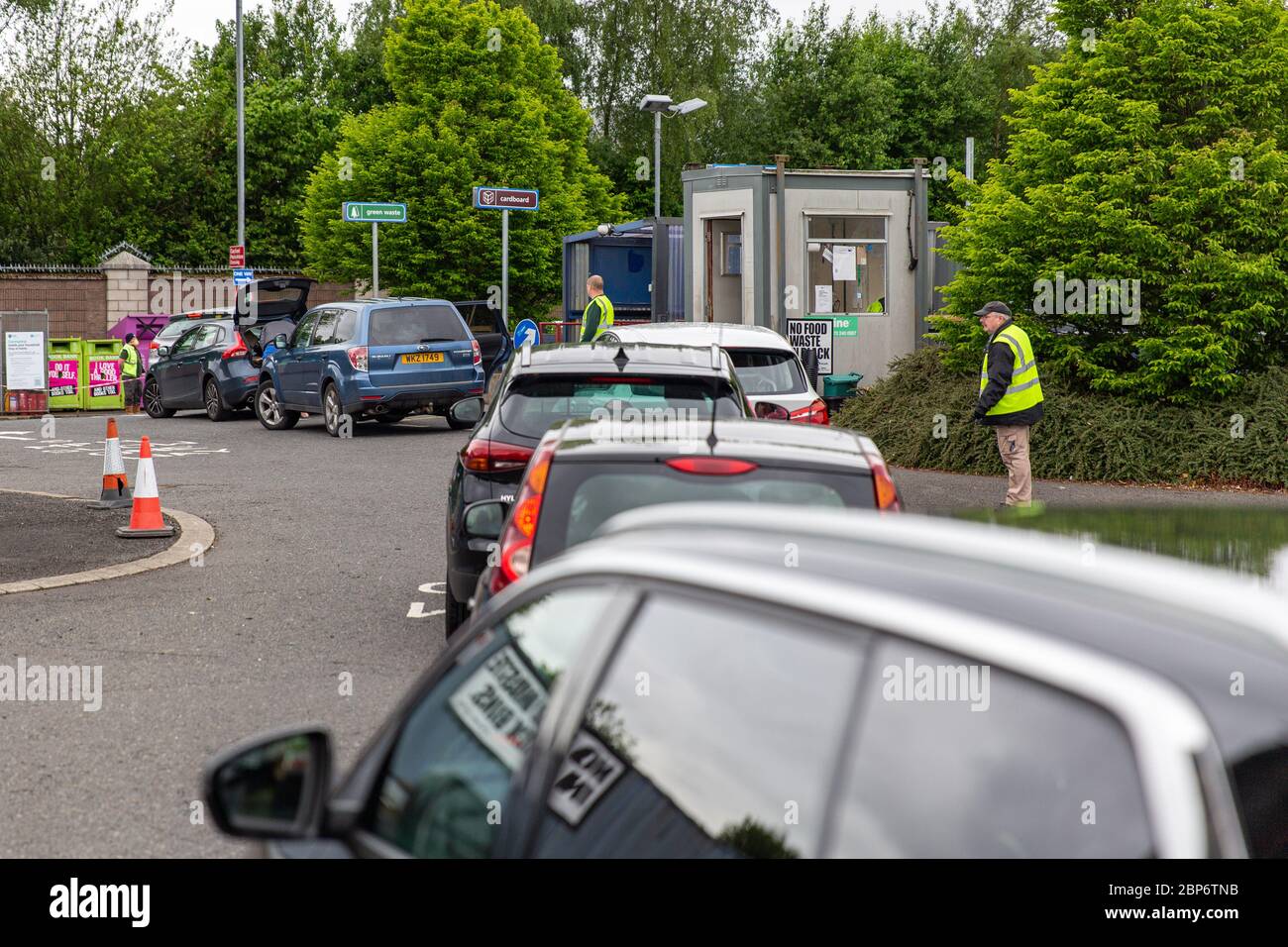 Blackstaff Way Belfast, Antrim, UK. 18th May 2020. Large tail backs as