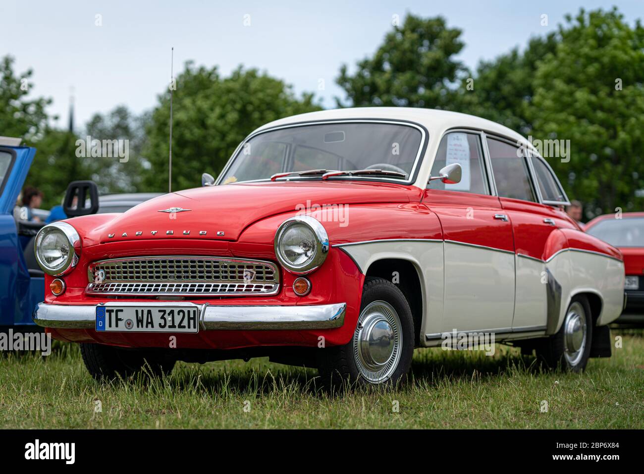 PAAREN IM GLIEN, GERMANY - JUNE 08, 2019: Compact car Wartburg 311, (1955â€“1965). Die Oldtimer Show 2019. Stock Photo
