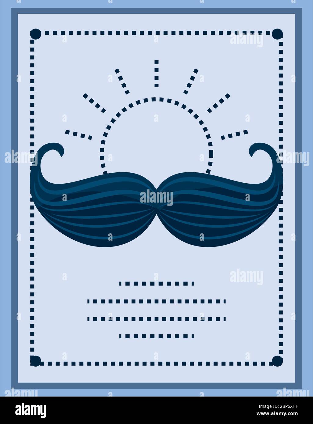 fathers day card template with mustache vector illustration design ...