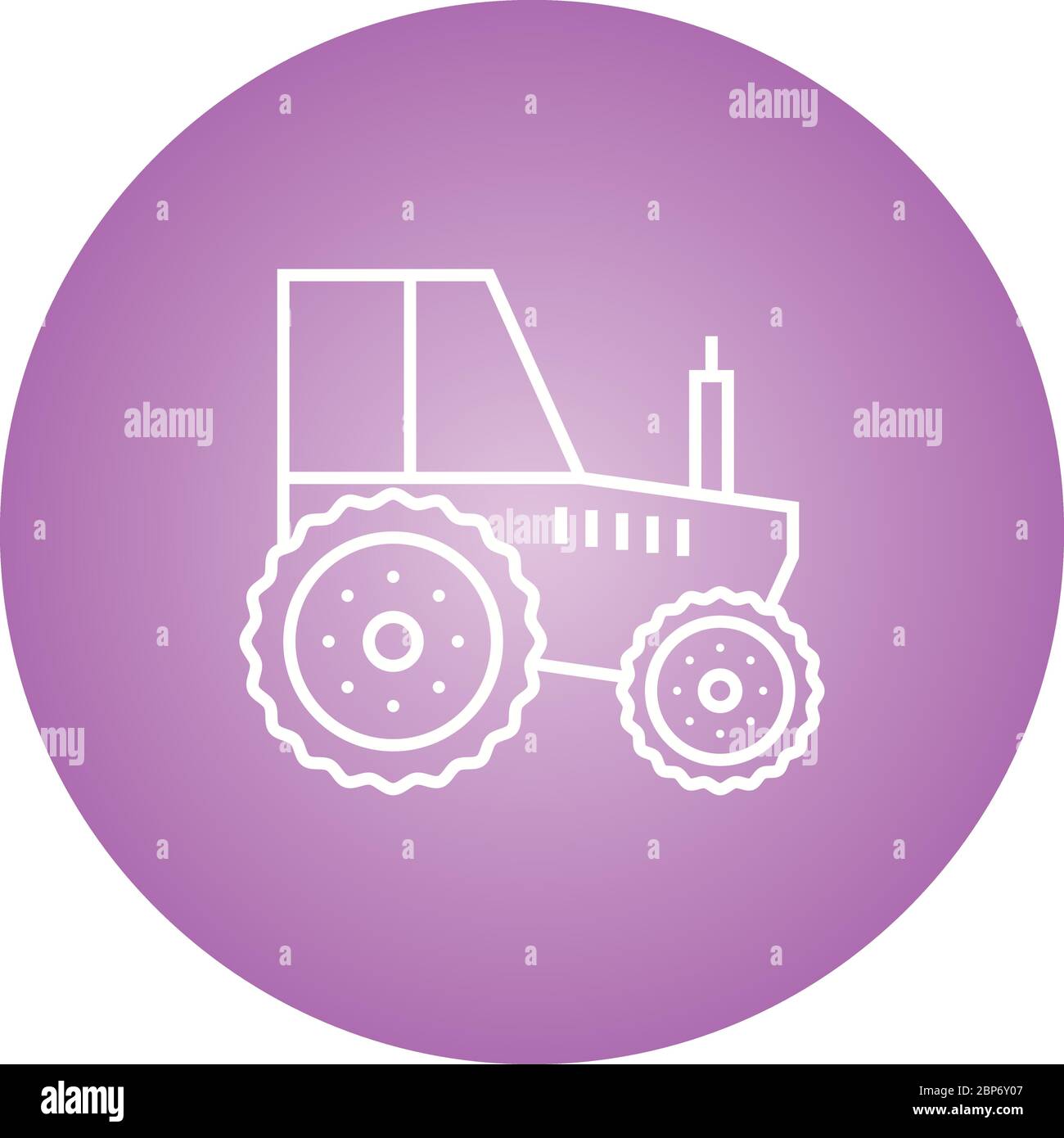 Beautiful Tractor Line Vector Icon Stock Vector Image & Art - Alamy