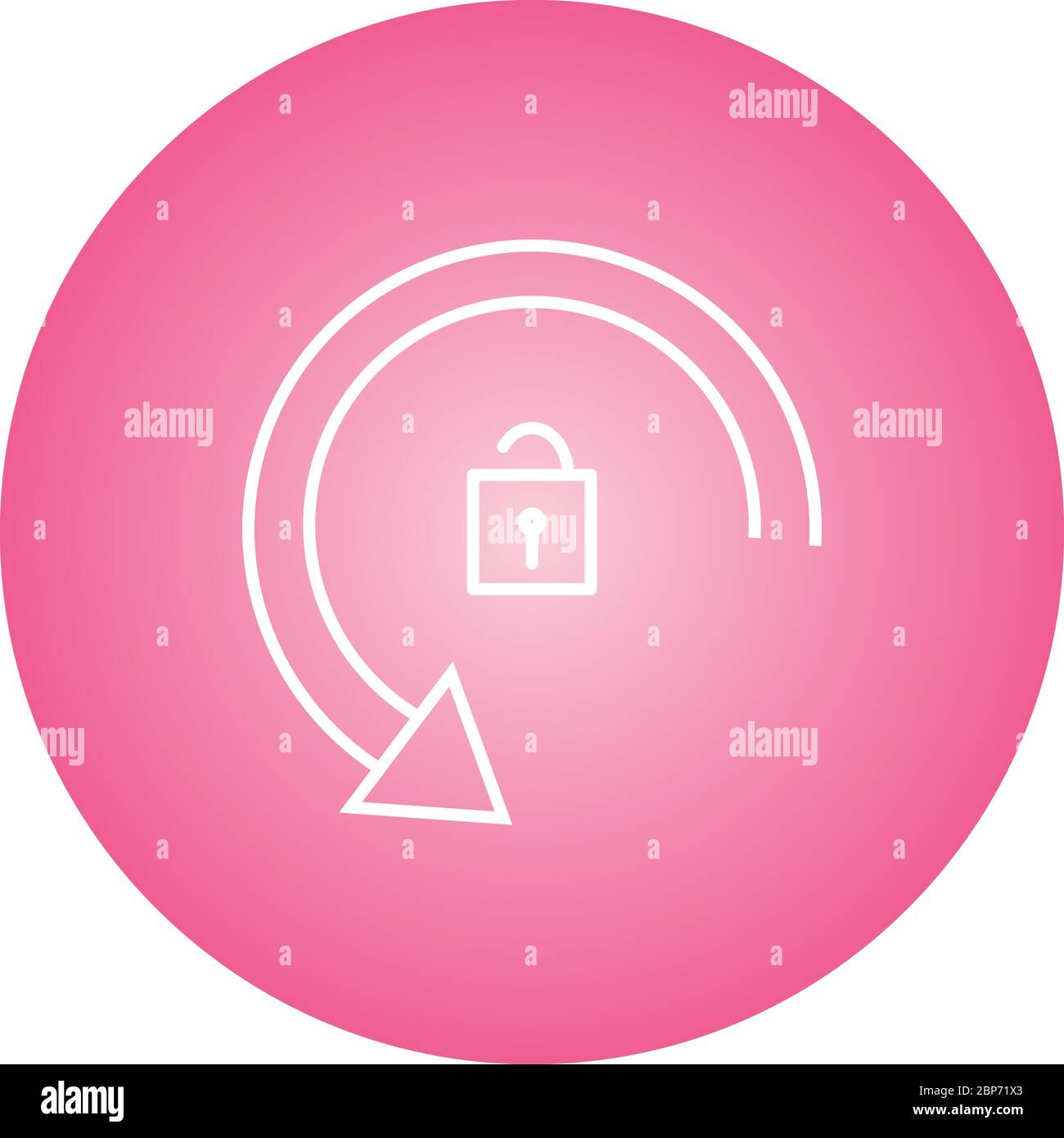 Beautiful Rotation Unlocked Line Vector Icon Stock Vector
