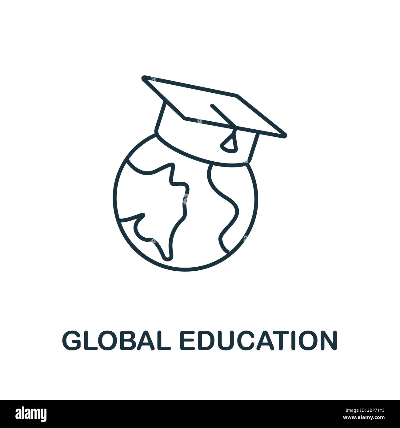 Global Education icon from education collection. Simple line Global