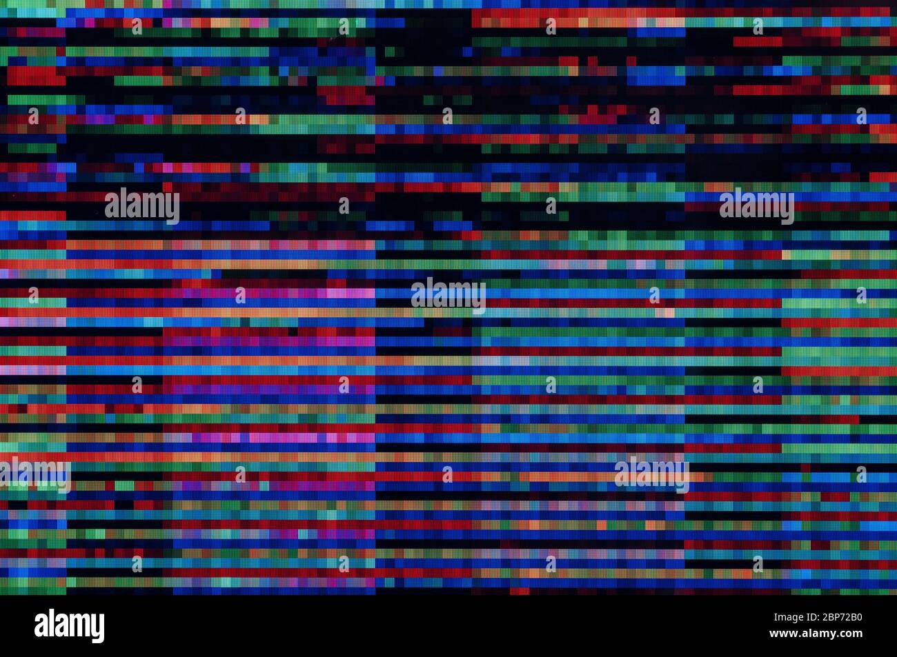 Pixel pattern of a digital glitch Stock Photo