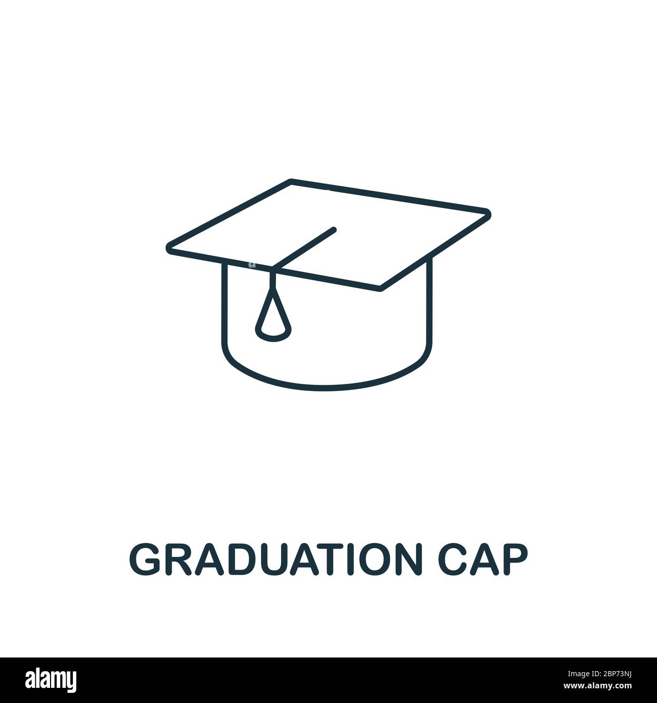 Graduation Cap icon from education collection. Simple line Graduation ...