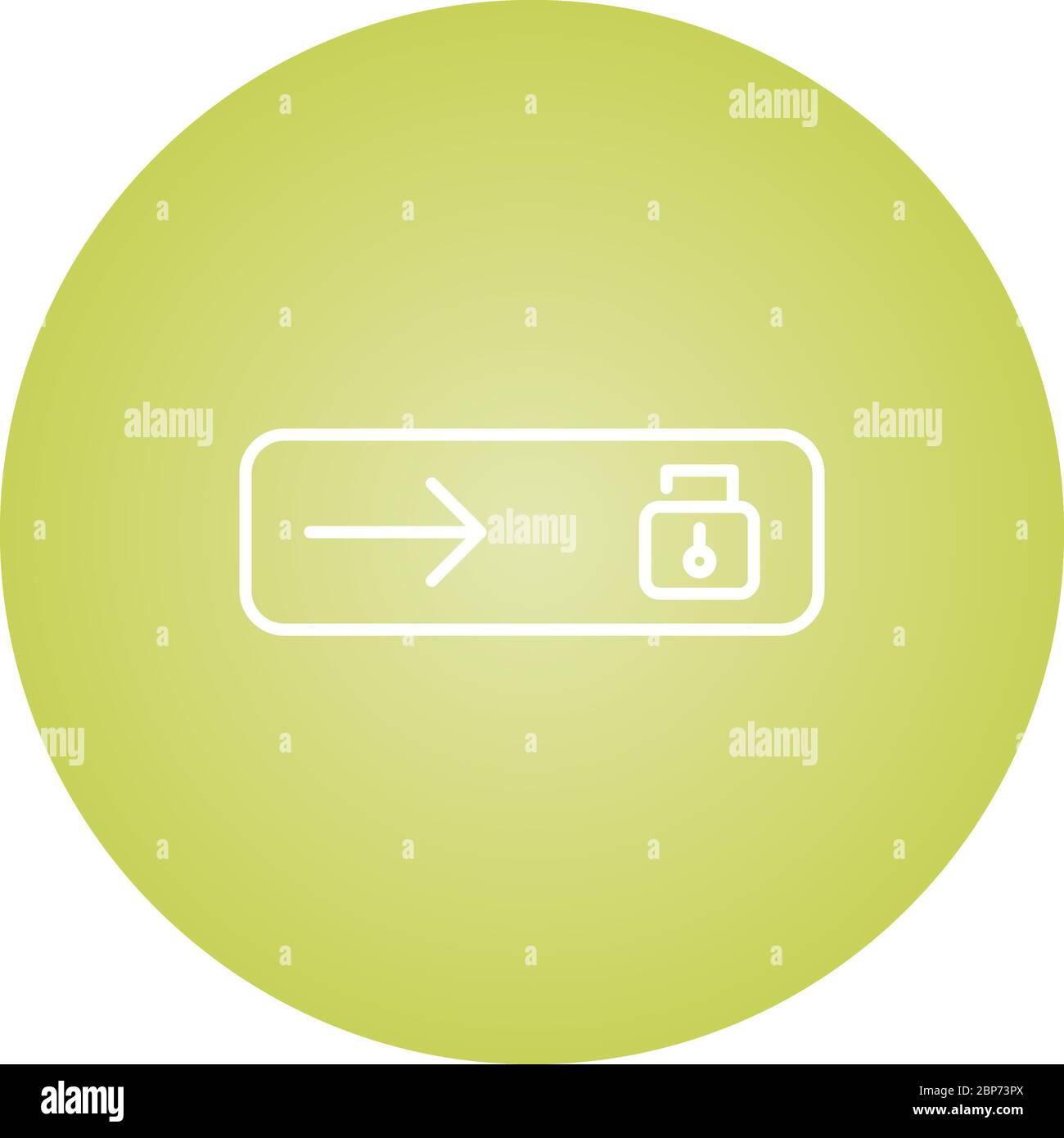 Beautiful Slide Unlocked Line Vector Icon Stock Vector