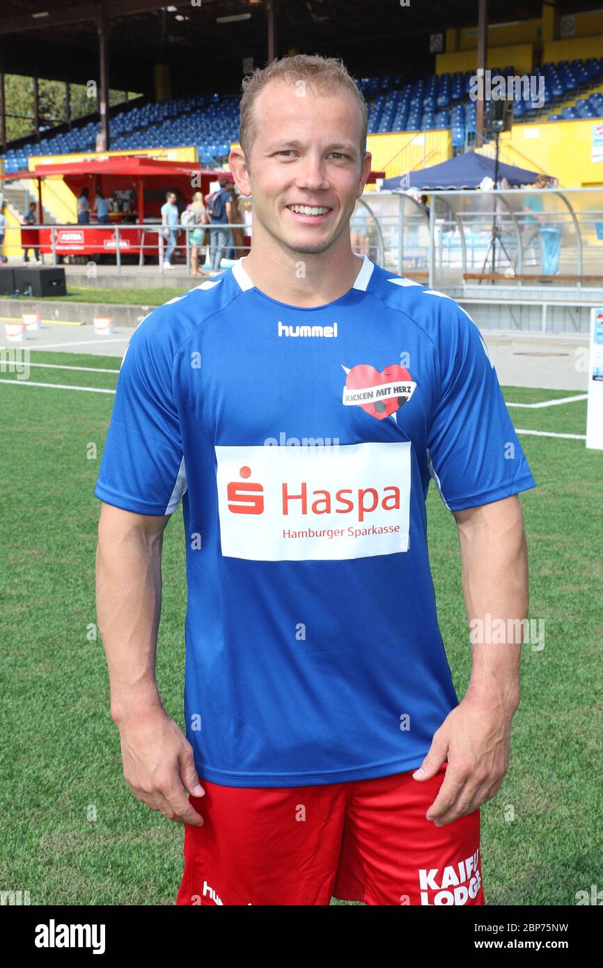 Florian Hambuechen, Kicken mit Herz Charity Fussballspiel aus dem Stadium des SC Victoria, Hamburg, 25.08.2019 Stock Photo