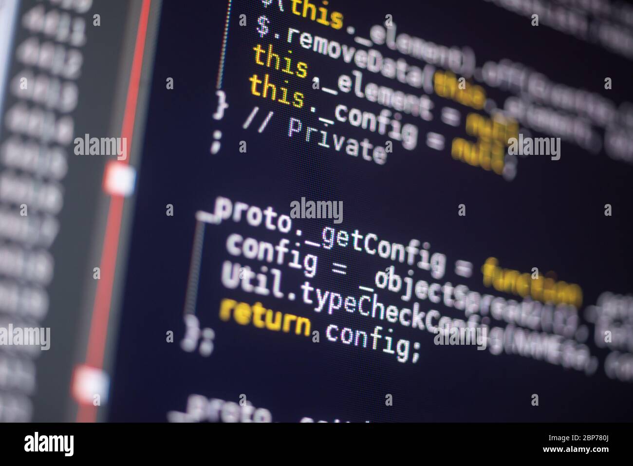Javascript code on a monitor, programming concept Stock Photo - Alamy