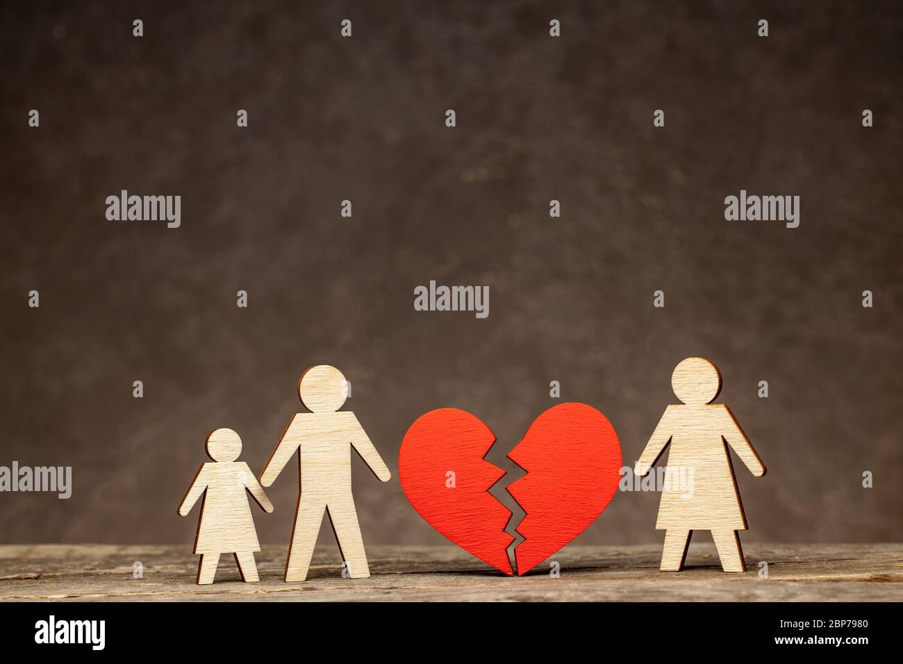 Divorce in a family with children. Mom left the family and left dad with the baby. Stock Photo