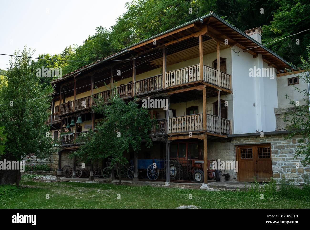 VELIKO TARNOVO, BULGARIA - JULY 07, 2019: Cell of the Monastery of the Holy Transfiguration of God. Bulgarian Orthodox Church. Stock Photo