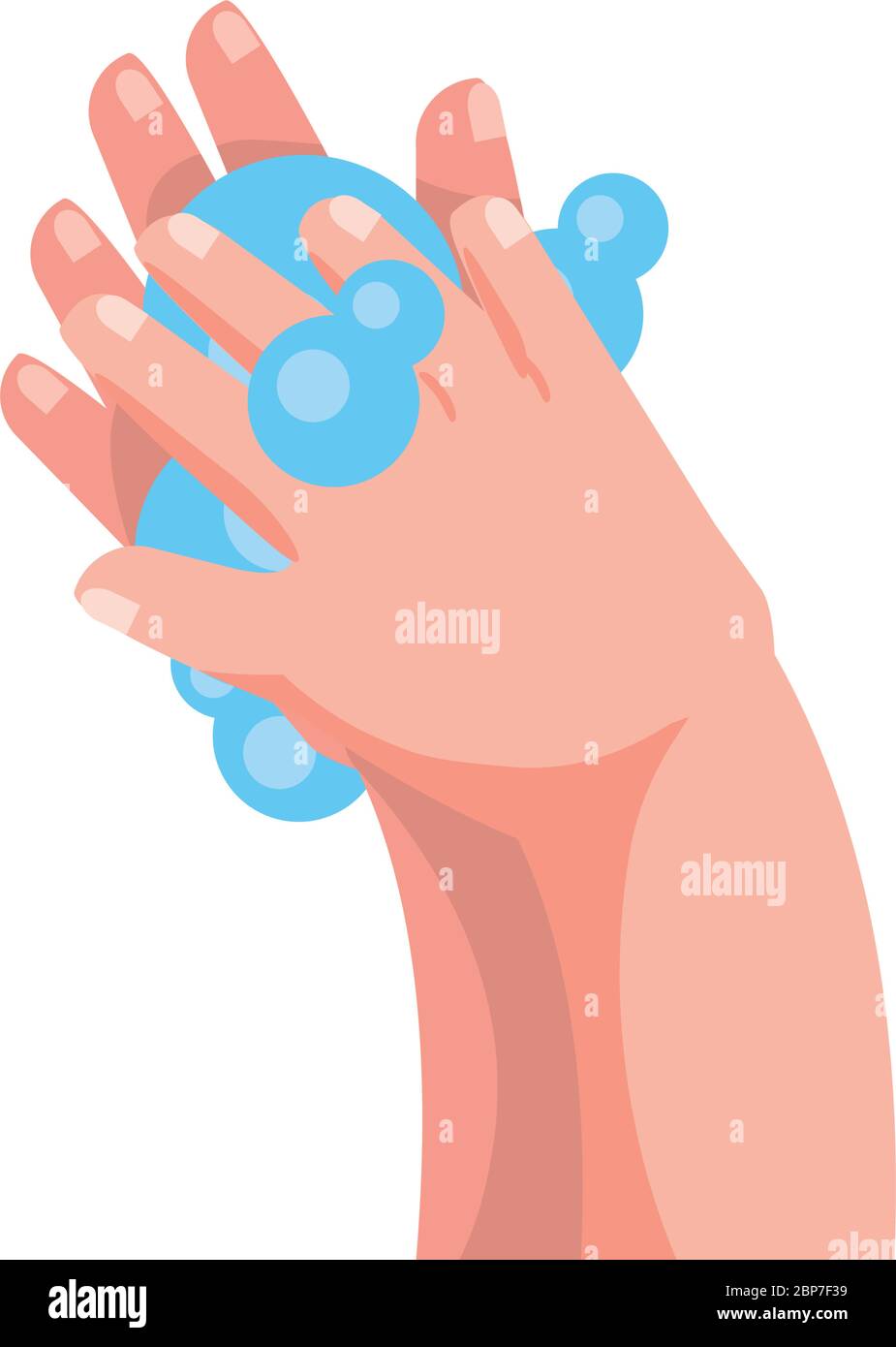 washing hands with water and soap vector illustration design Stock ...