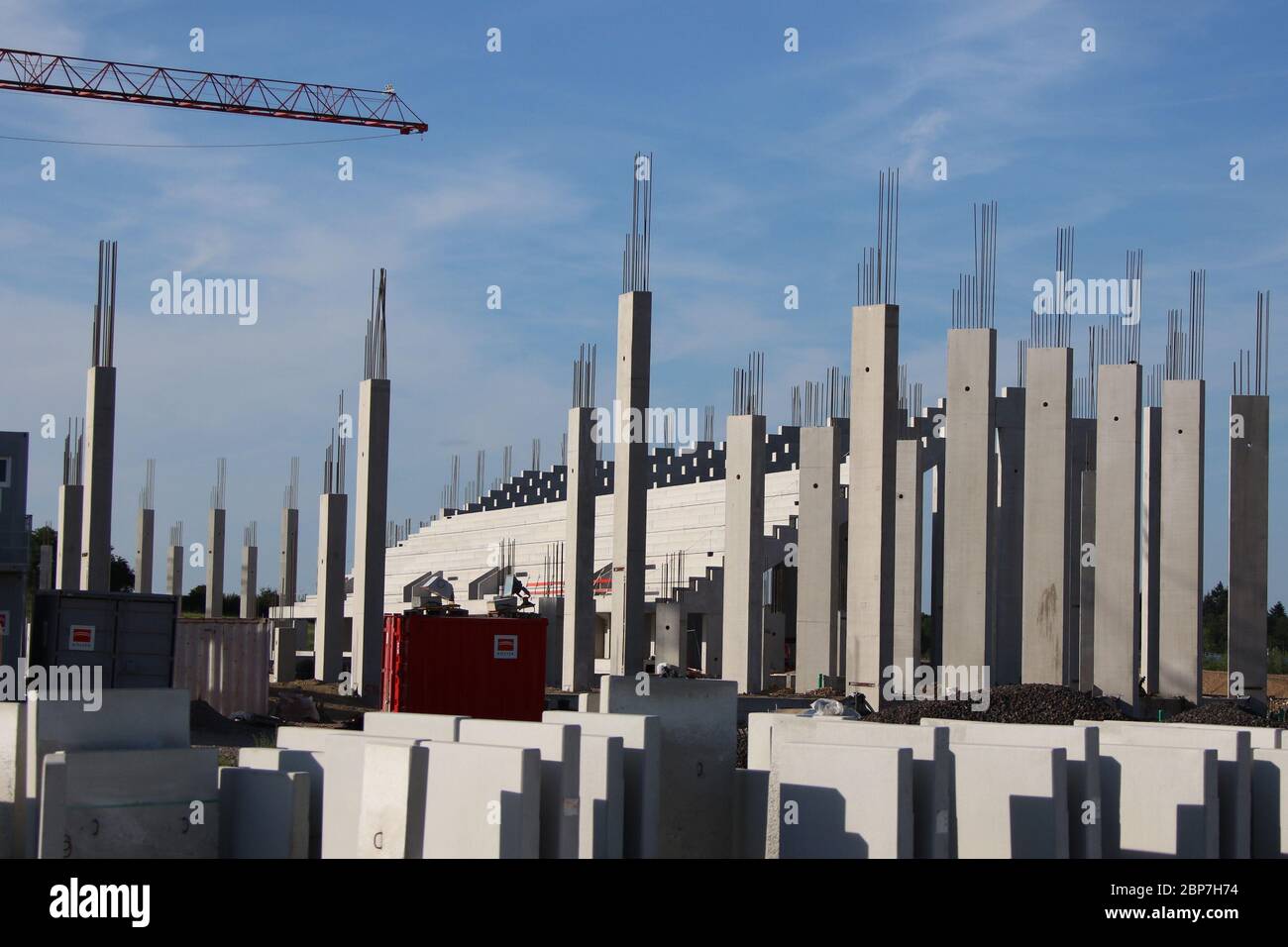 Construction phase of new stadium SC Freiburg Stock Photo