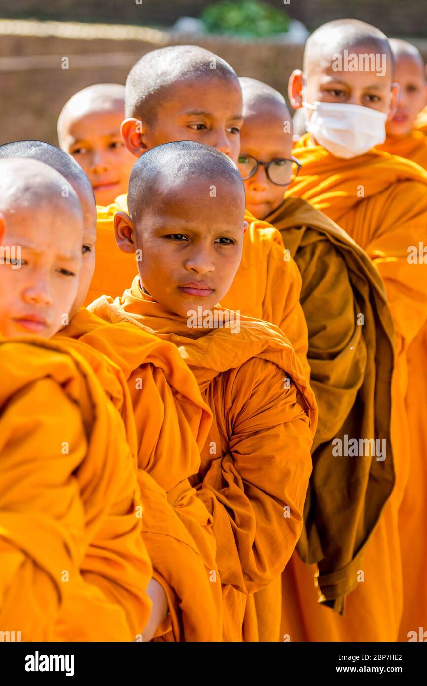 Kathmandu, Nepal October 27, 2018 Little Buddhist Monks in