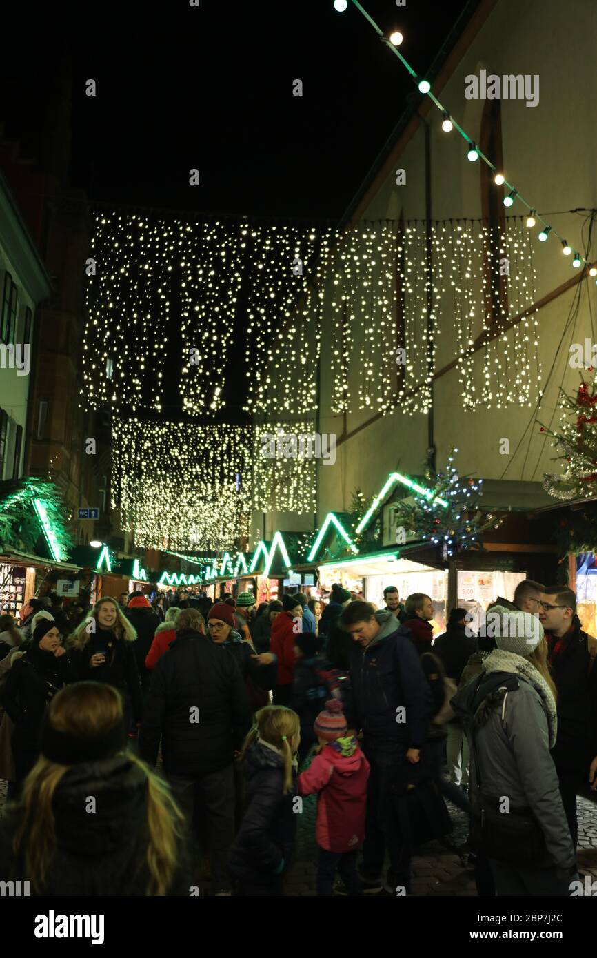 Christmas Market Freiburg 2019 Stock Photo Alamy