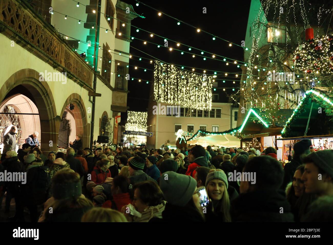 Christmas Market Freiburg 2019 Stock Photo Alamy