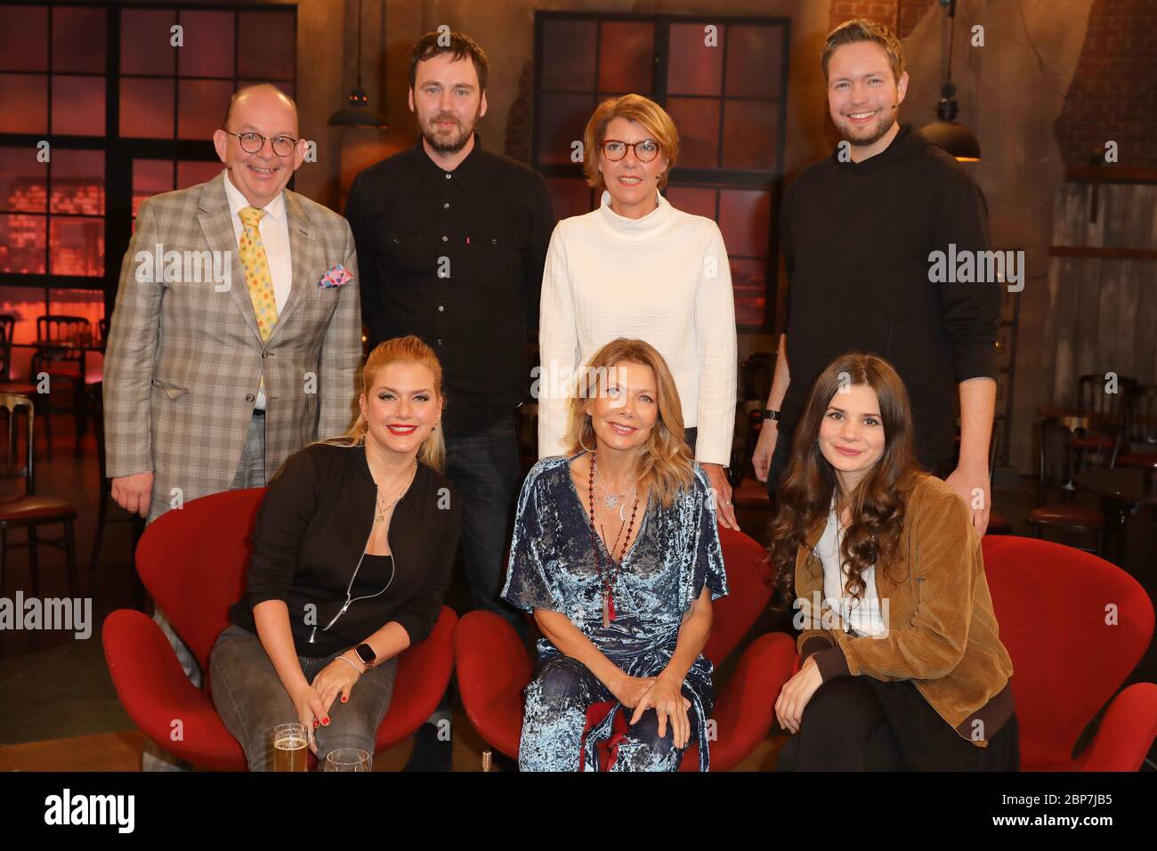 Denis Scheck,Jeanette Biedermann,Eric Wrede,Bettina Boettinger,Ursula Karven,Bastian Bielendorfer,Joyce Ilg,Koelner Treff (eps. 523),WDR Studio BS2,Koeln,22.11.2019 Stock Photo