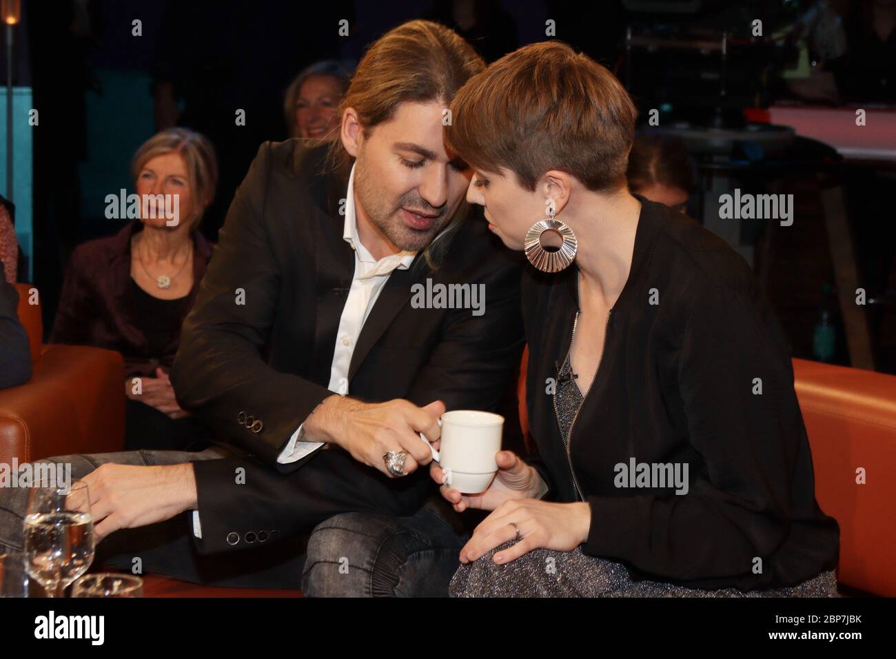 David Garrett and his sister Elena Bongartz,NDR talk show,Hamburg,22.11.2019 Stock Photo