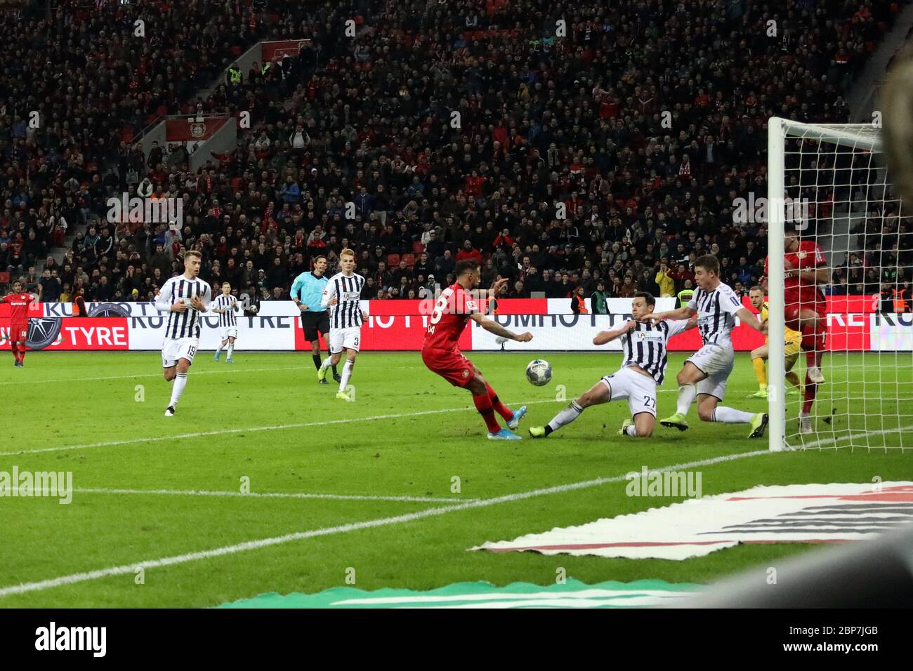 1. BL: 19-20: 12.  Bayer 04 Leverkusen - SC Freiburg Stock Photo
