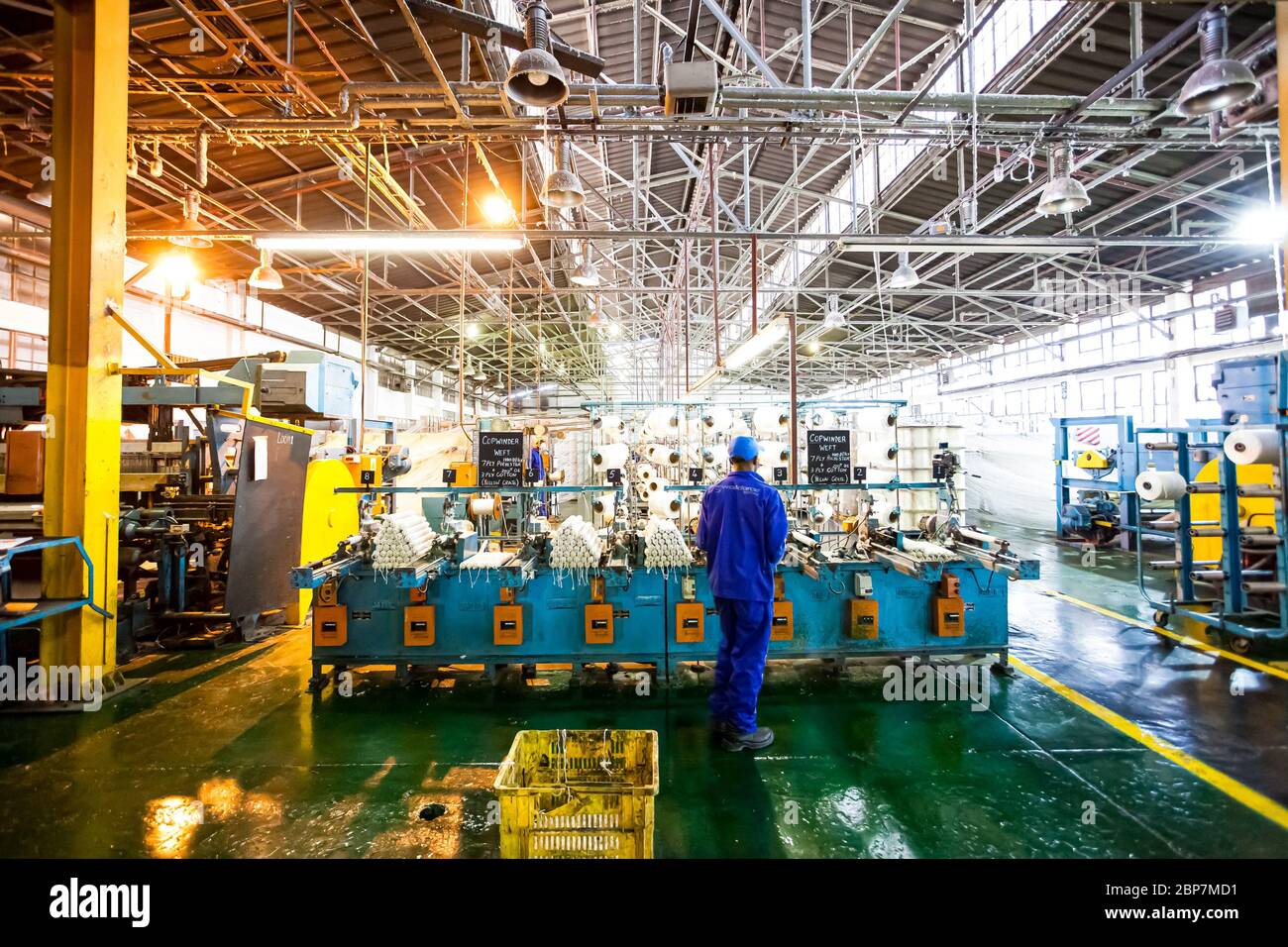 Johannesburg, South Africa - October 16, 2012: African factory worker ...