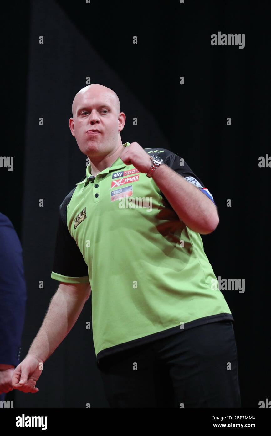 Paul Hinks - Flawless,Michael van Gerwen - Mighty Mike,World Darts Gala,Westfalen Halle,Dortmund,07.12.2019 Stock Photo