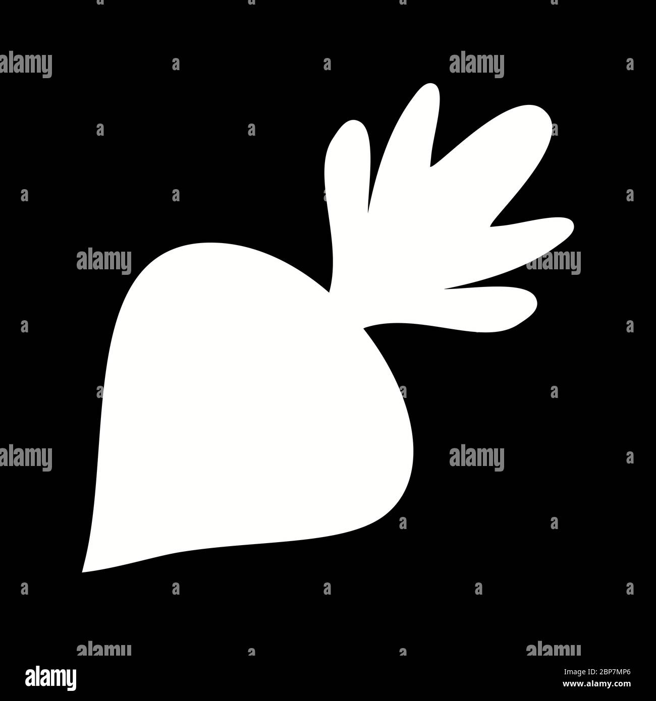 Beautiful Beet Glyph Vector Icon Stock Vector