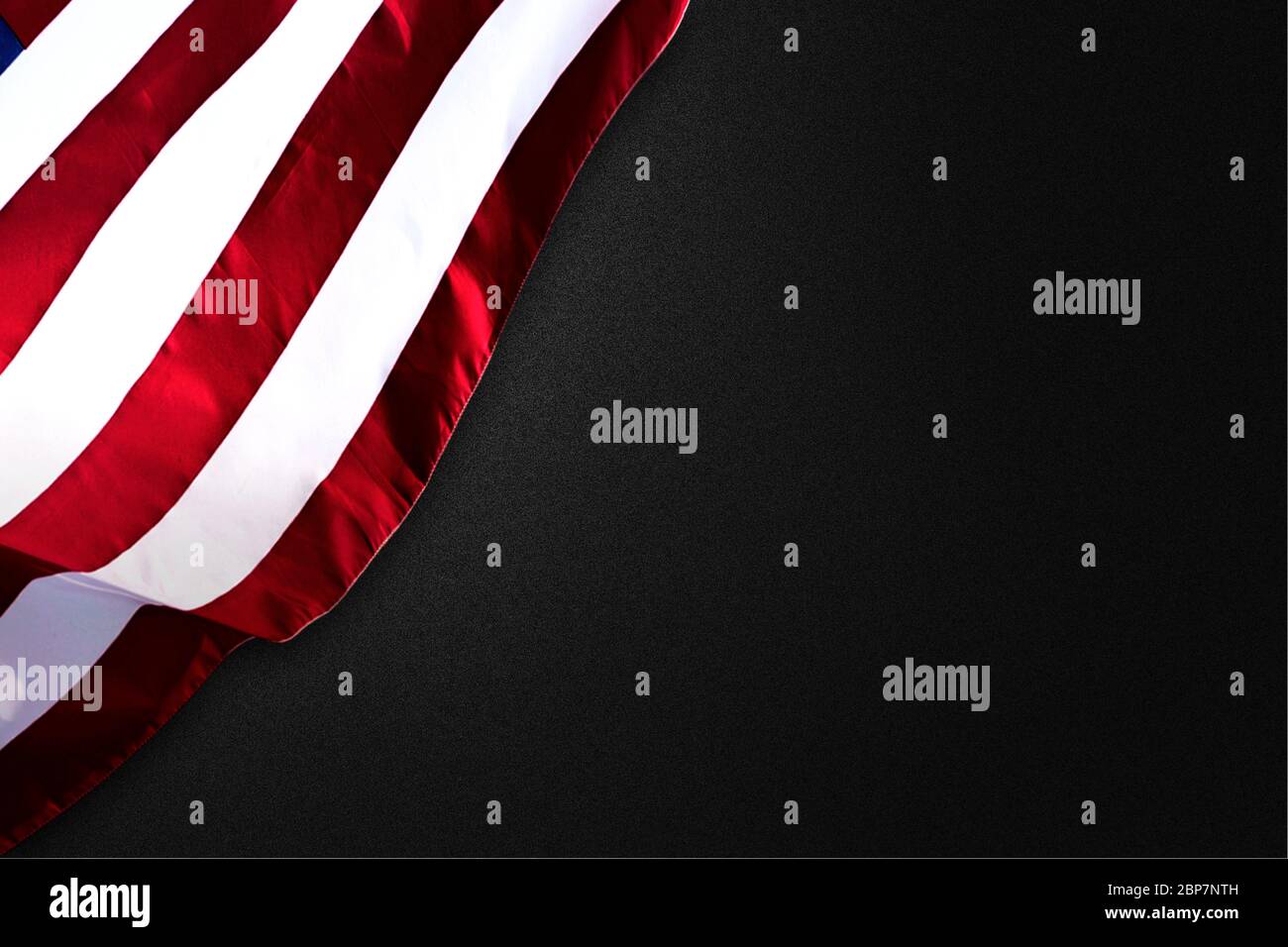 American flag folded on a black background. Fourth of July Concept ...