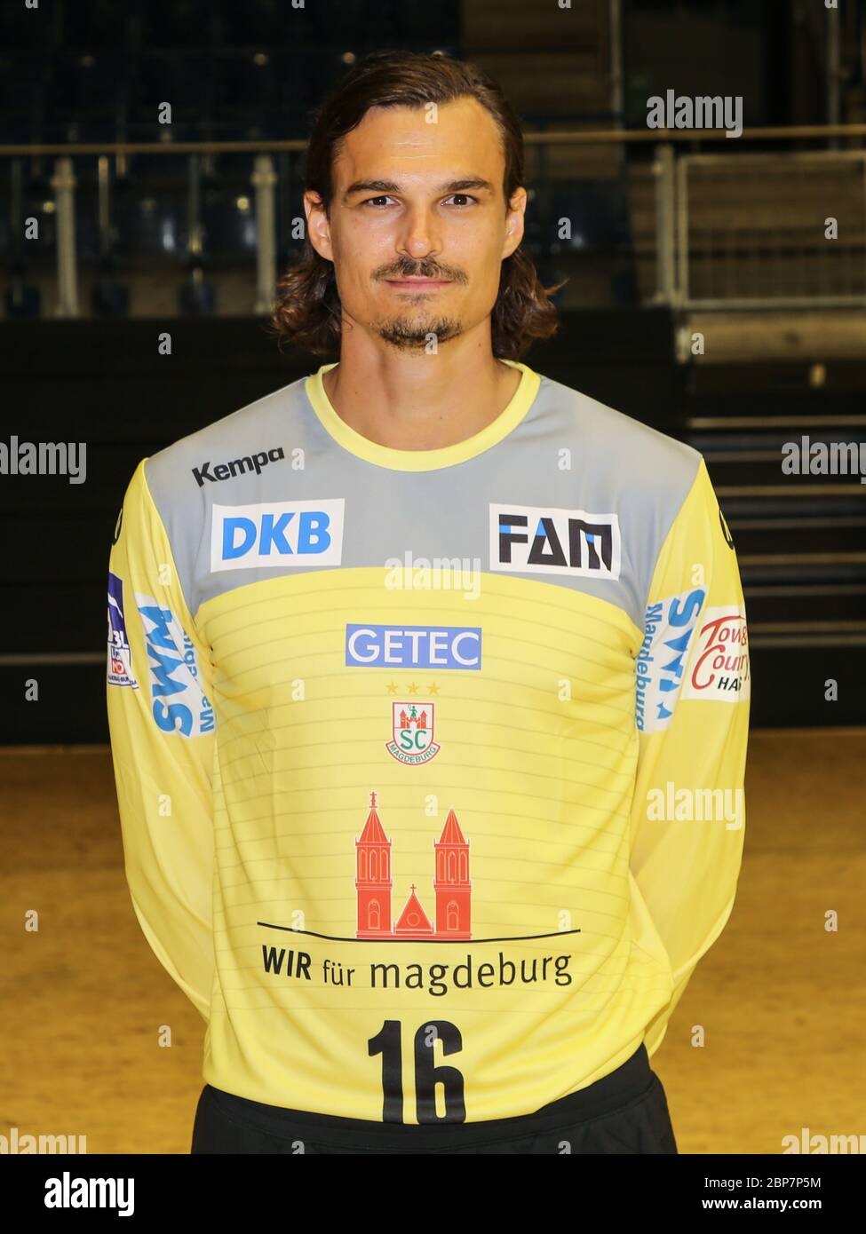 danish handball Goalkeeper Jannick Green, SC Magdeburg, Liqui Moly HBL, Handball-Bundesliga Season 2019-20 Stock Photo