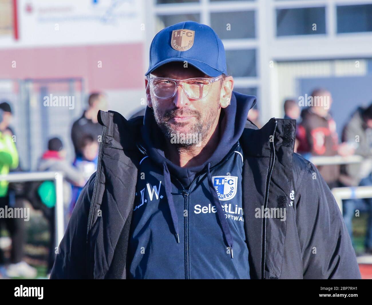 Head coach Claus Dieter Wollitz - 1.FC Magdeburg 3.Liga season 2019-20 Stock Photo