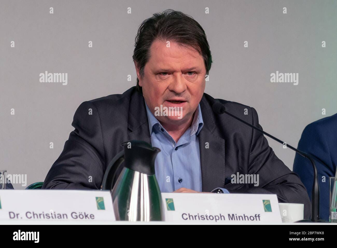 Christoph Minhoff, General Manager of the Federation for Food Law and Food Science (BLL) and the Federal Association of the German Food Industry (BVE) at the IGW 2020 opening press conference of the International Green Week 2020. Stock Photo