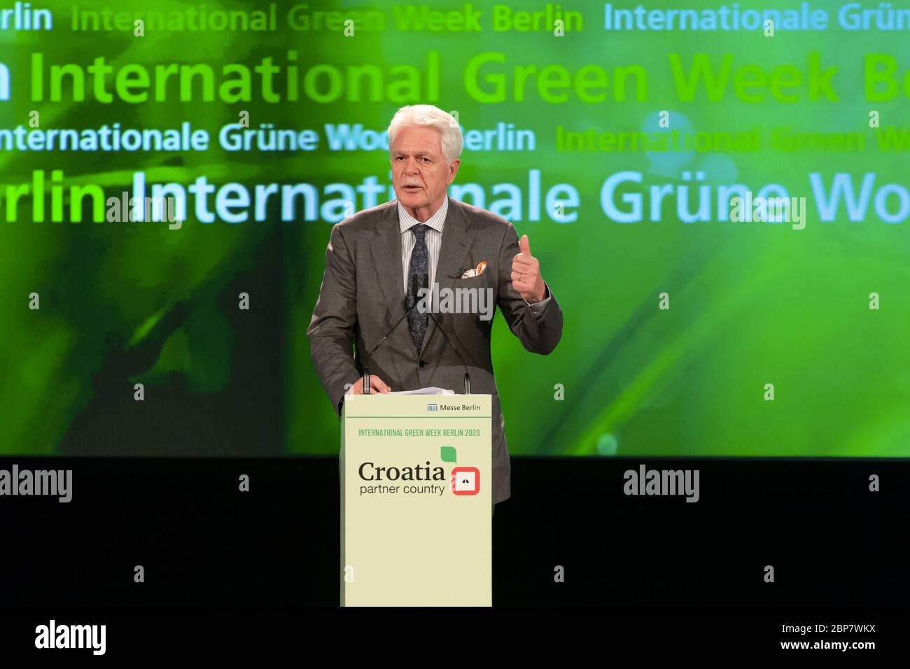 Dr. Wolfgang Ingold, Chairman of the Board, Federal Association of the German Food Industry (BVE) IGW 2020, opening ceremony of the International Green Week Berlin 2020. Stock Photo