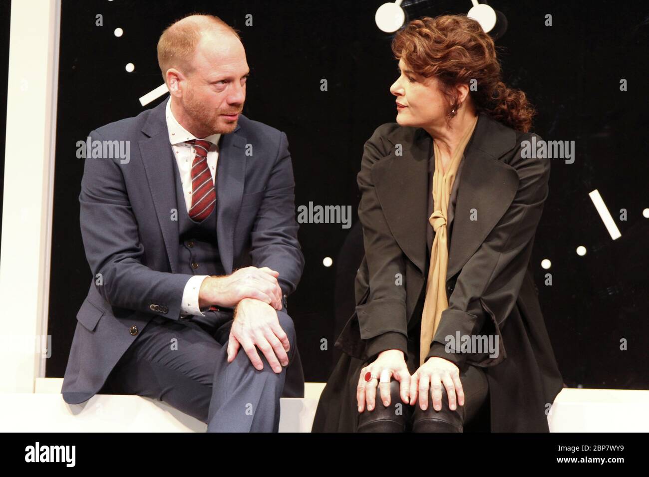 Barbara Auer,Johann von Buelow,photo rehearsal On Christmas Eve,St. Pauli Theater Hamburg,17.01.2020 Stock Photo