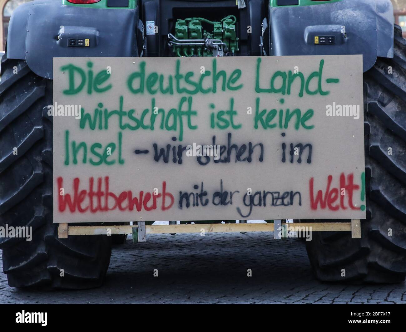 Farmers' demo on January 17th, 2020 in Magdeburg Stock Photo