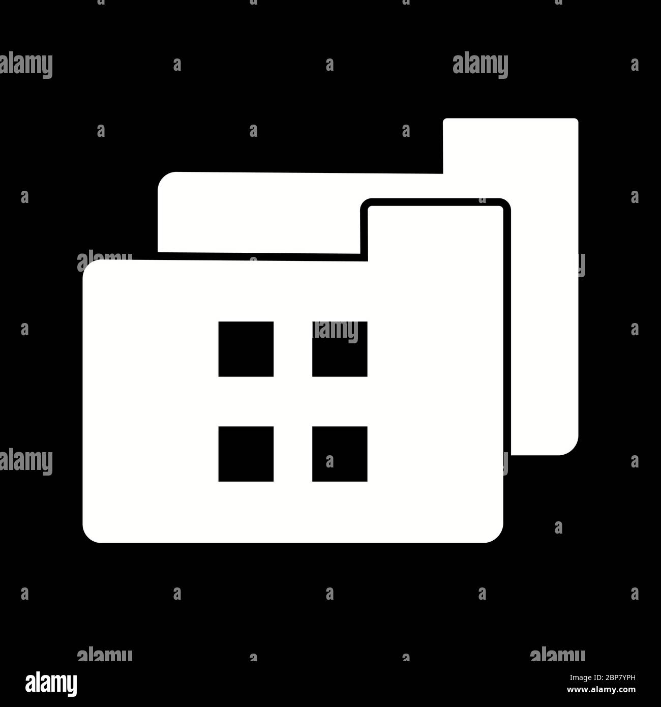 Beautiful Folders Glyph Vector Icon Stock Vector Image & Art - Alamy