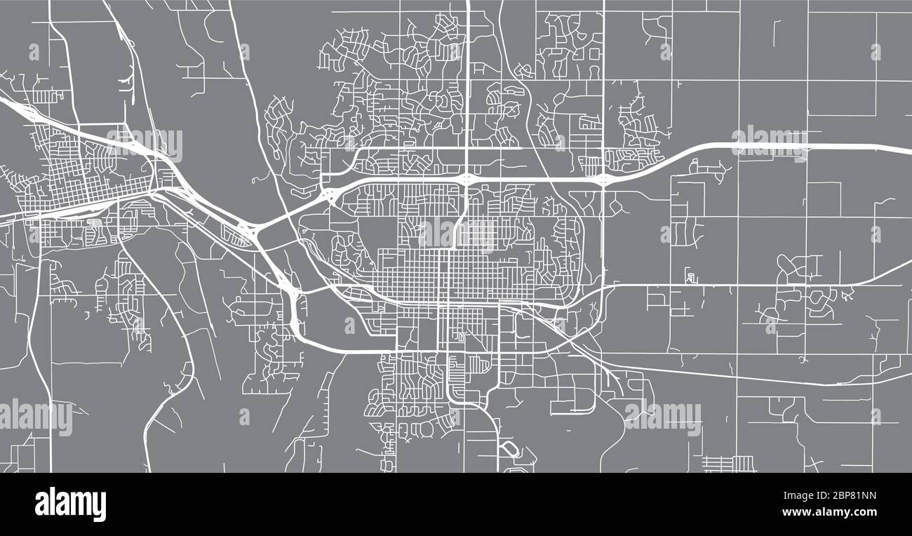 Urban vector city map of Bismarck, USA. North Dakota state capital Stock Vector Image & Art Alamy