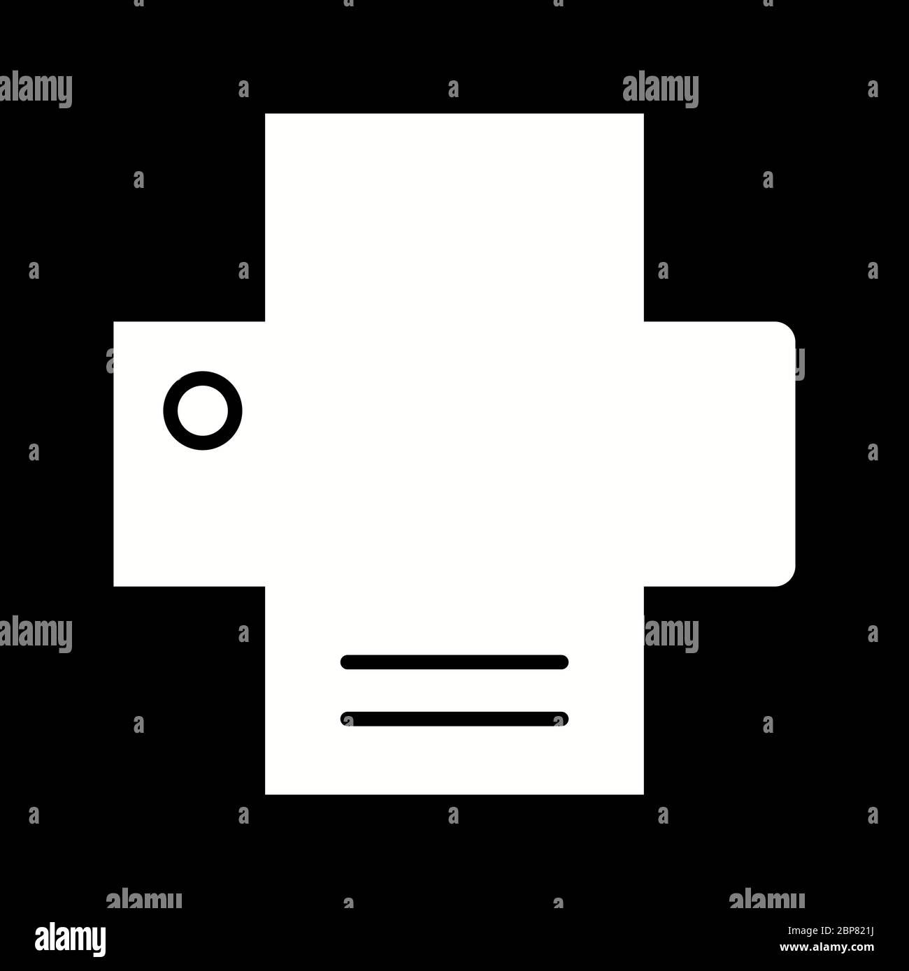 Beautiful Printer Glyph Vector Icon Stock Vector