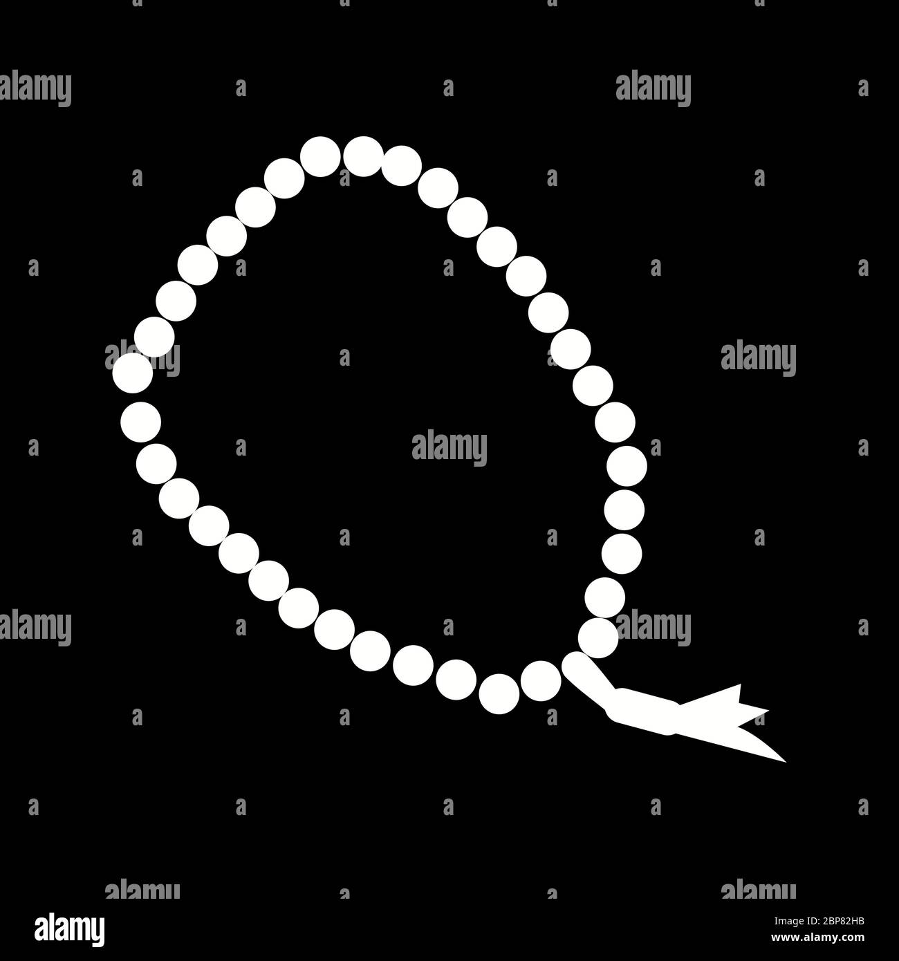 Beautiful Prayer Bead Glyph Vector Icon Stock Vector