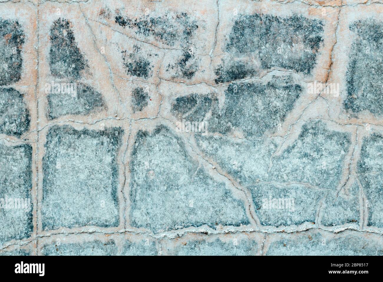 Texture of weathered cracked concrete wall as abstract background Stock Photo