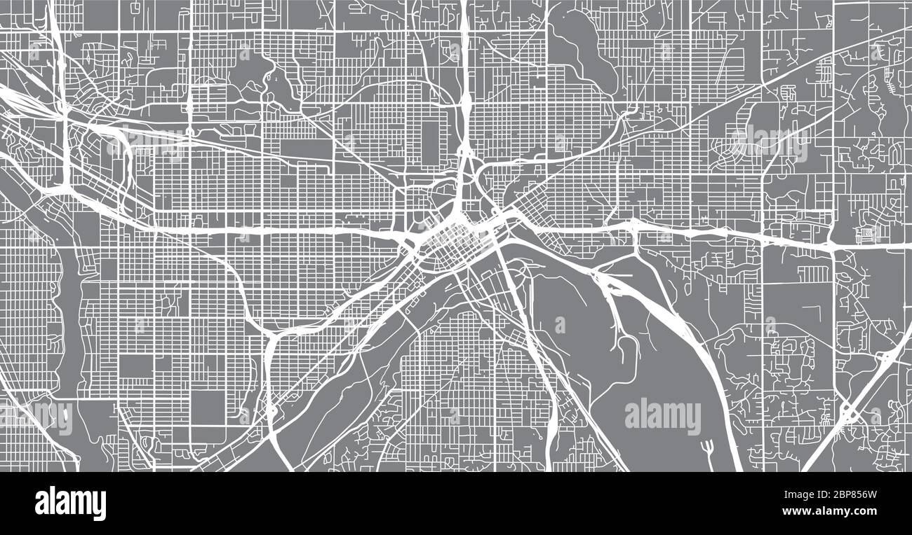 St Paul Minnesota Downtown Map Stock Vector (Royalty Free