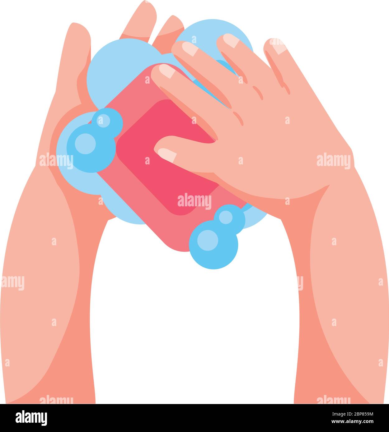 washing hands with water and soap vector illustration design Stock ...