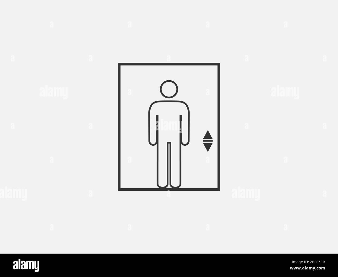 Elevator, lift icon. Vector illustration, flat design. Stock Vector