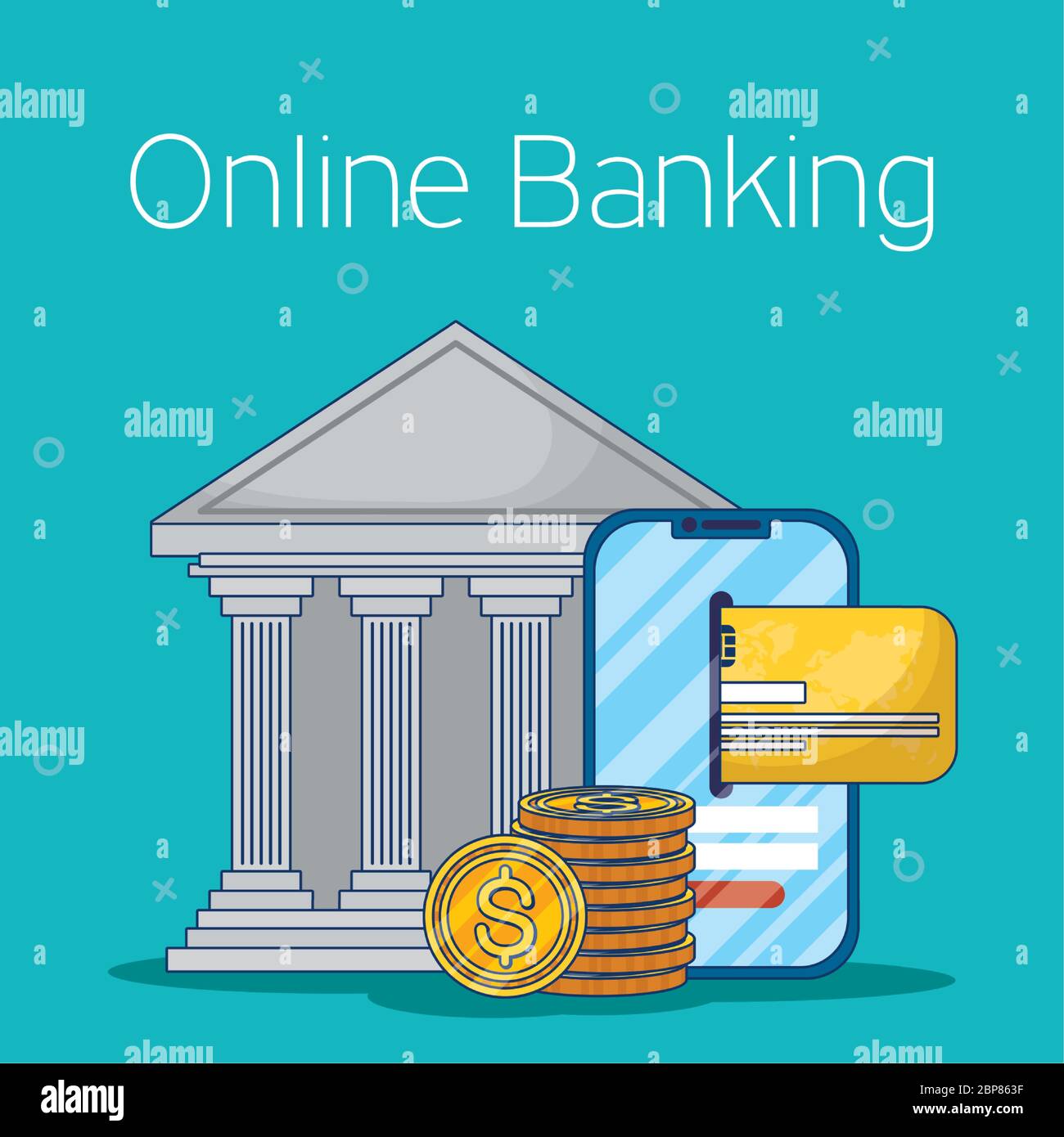 banking online technology with smartphone Stock Vector Image & Art - Alamy