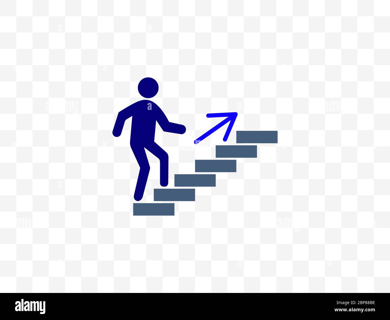 Stairs, stairwell, walks up icon. Vector illustration, flat design. Stock Vector