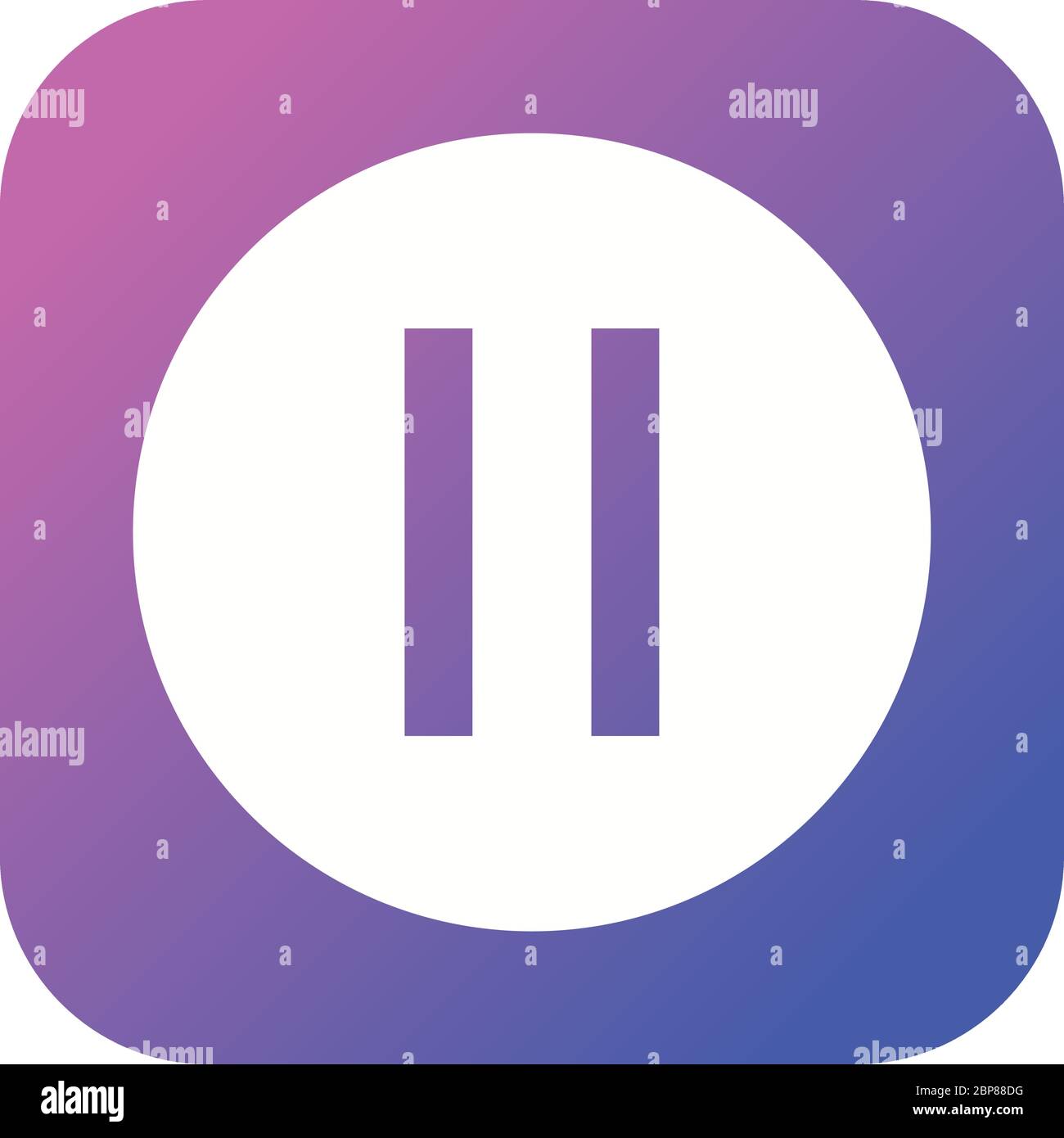 Beautiful Pause Button Glyph Vector Icon Stock Vector