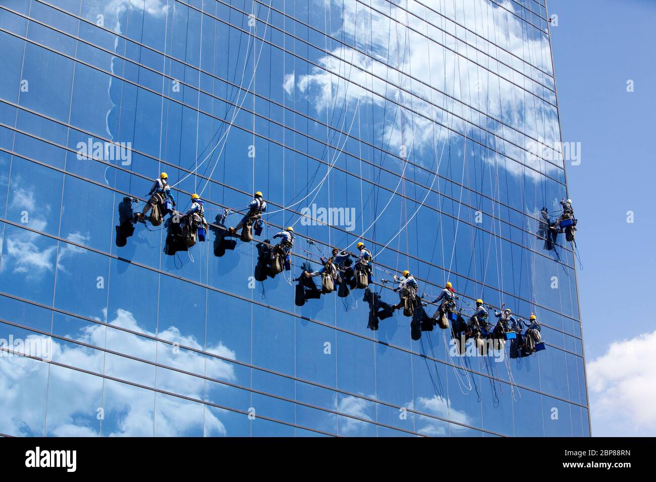 Window Clean Competition A team of window cleaners on Stock Photo - Alamy